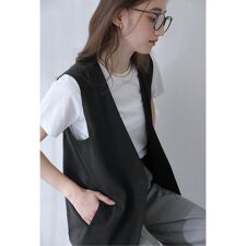 【洗える】ノーカラージレ