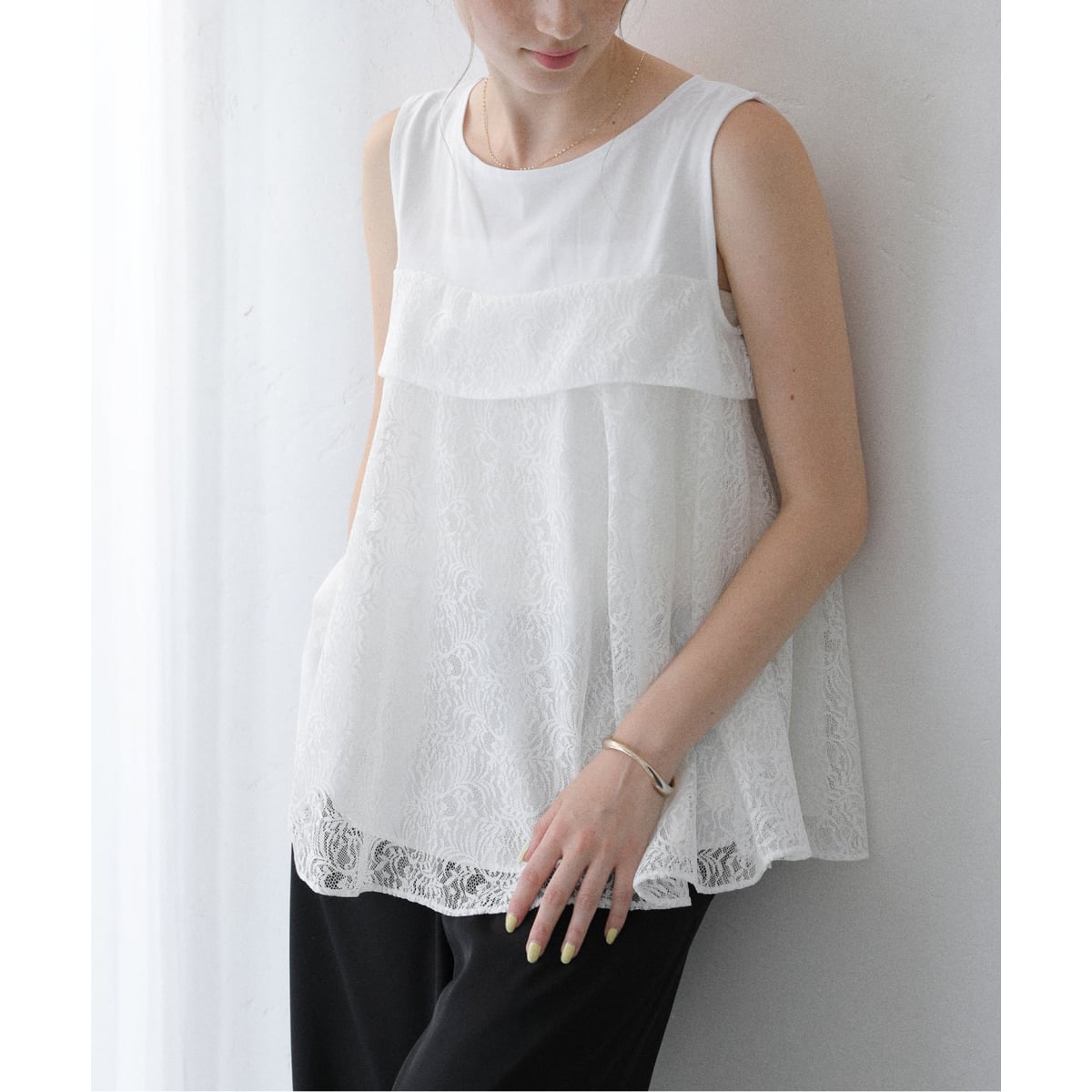 新品未使用　ラトータリテ　La Totalite ベロアドレープカットソー 洗える】ベロアドレープカットソー（Tシャツ／カットソー）｜La