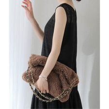 《予約》VIOLAd’ORO / ヴィオラドーロ エコファーバッグ 34*34cm