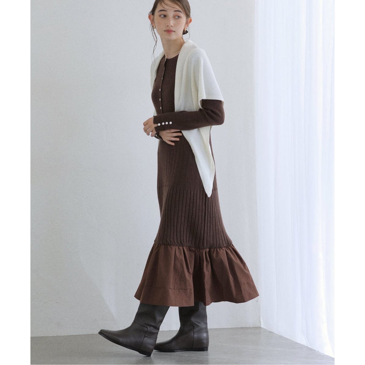 【美品】　NOBLE MARIHA 小鳥の歌のドレス MARIHA(マリハ)の【洗える】小鳥の歌のドレス ノースリーブ
