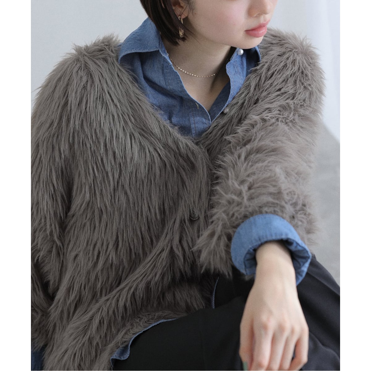 LILY BROWN×MARY QUANT デイジーモチーフニットカーディガン LILY