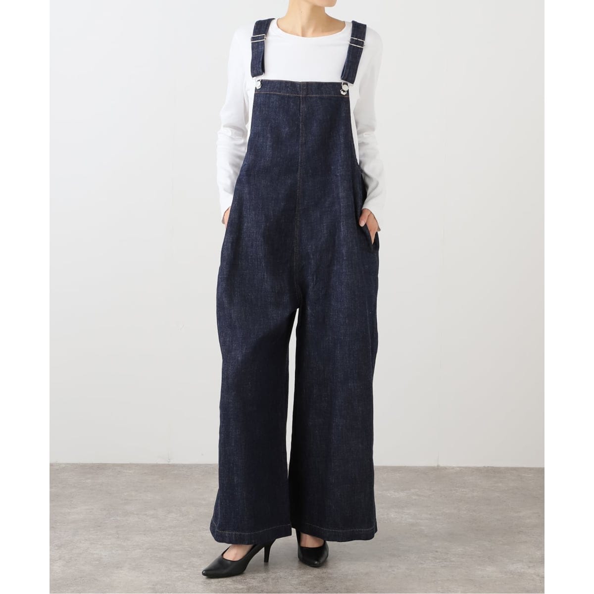 Spick&Span T/Rツイルストレッチジャンプスーツ Spick & Span（スピックアンドスパン）の「T/Rツイルストレッチ