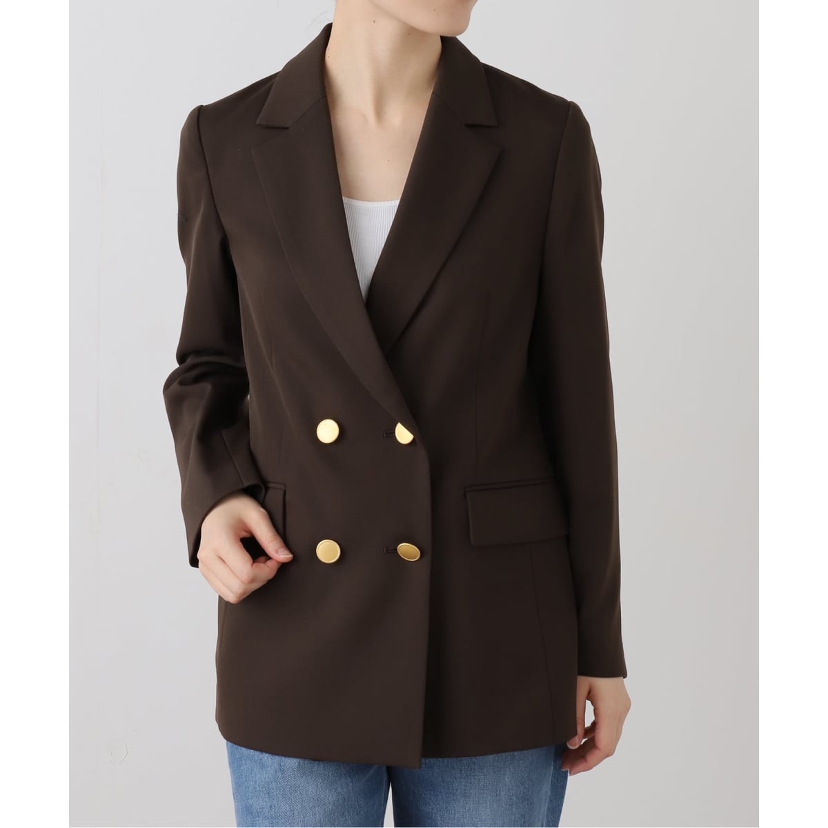 ⭐︎新品・未使用タグ付⭐︎ IENA ウールダブルブレストジャケット 濃紺 36 IENA（イエナ）の「ウールダブルブレストジャケット