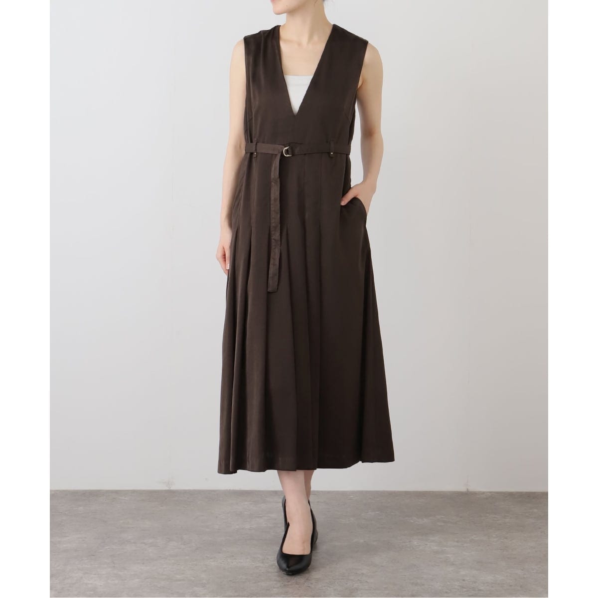 洗える】ラフツイル2WAYストレートワンピース | ノーブル(Noble