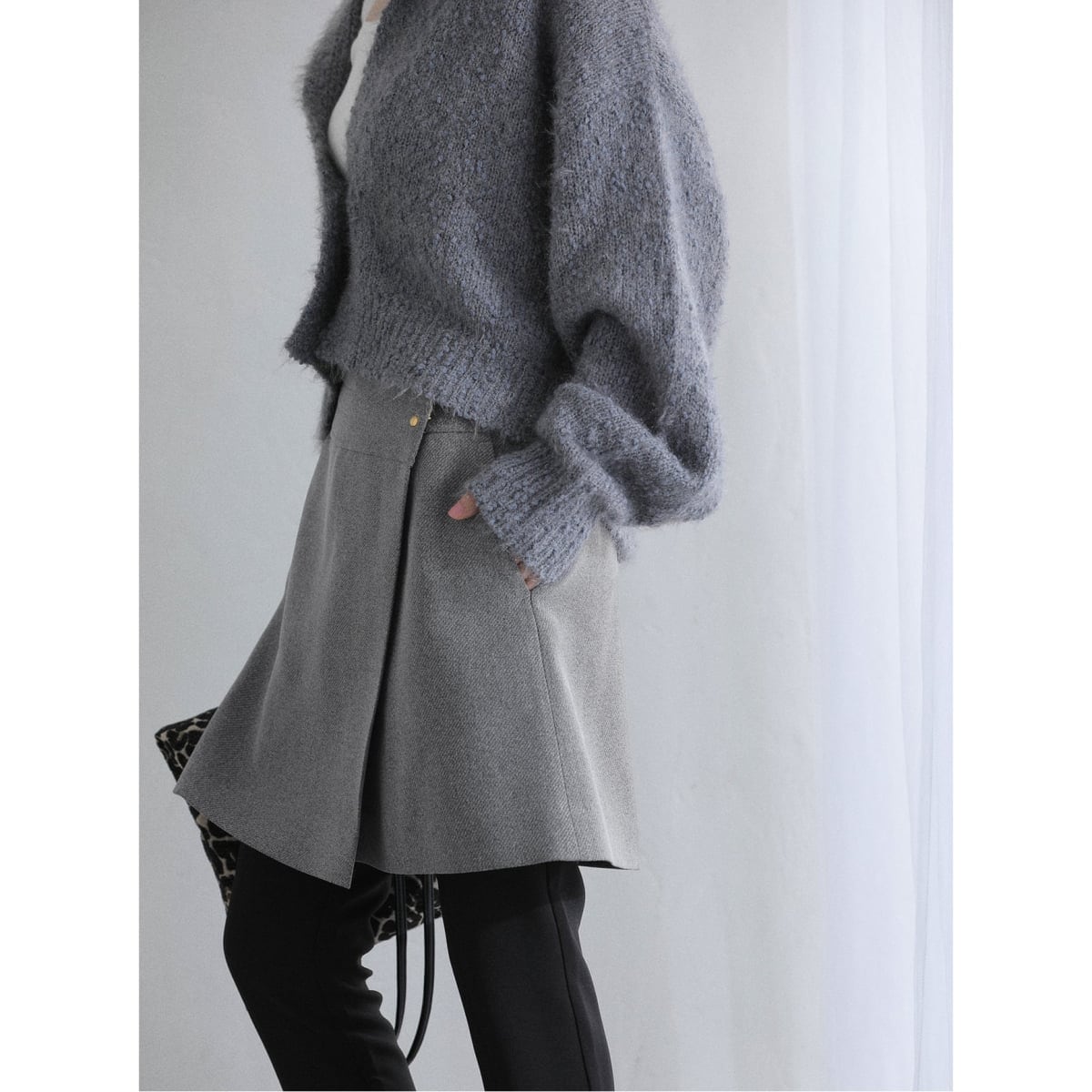 【未使用】FRAYI.D サイドリボンギャザーフレアスカート サイドリボンギャザーフレアスカート | フレイ アイディー(FRAY