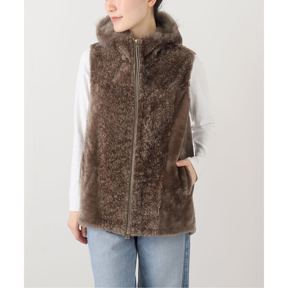 LOU ANDREA/ルーアンドレア 2WAY DOWN VEST ダウンベスト