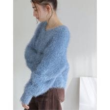 【洗える】2WAYフェザーニット