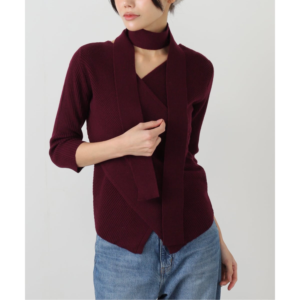 ラ トータリテ（La TOTALITE）/【洗える】リブカシュクールプルオーバー 洗える】リブカシュクールプルオーバー | ラ トータリテ(La TOTALITE