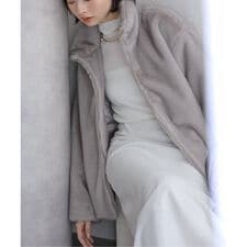 《予約》【洗える】フェイクファージップコート