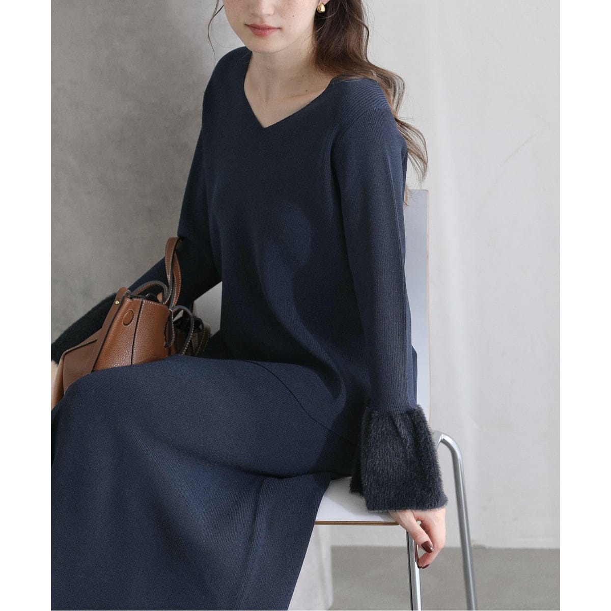 La TOTALITE 配色デシンワンピース 配色デシンワンピース | ラ