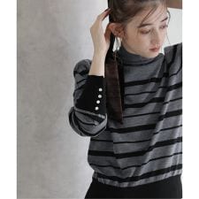 《予約》【洗える】ウォッシャブルウールフレンチボーダーニット