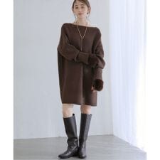 《追加予約》【洗える】ファーグローブニットチュニック