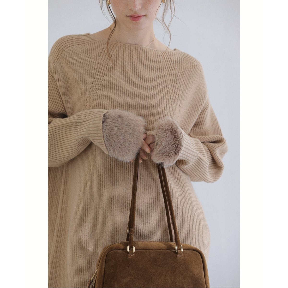 追加》【洗える】ファーグローブニットチュニック | ラ トータリテ(La