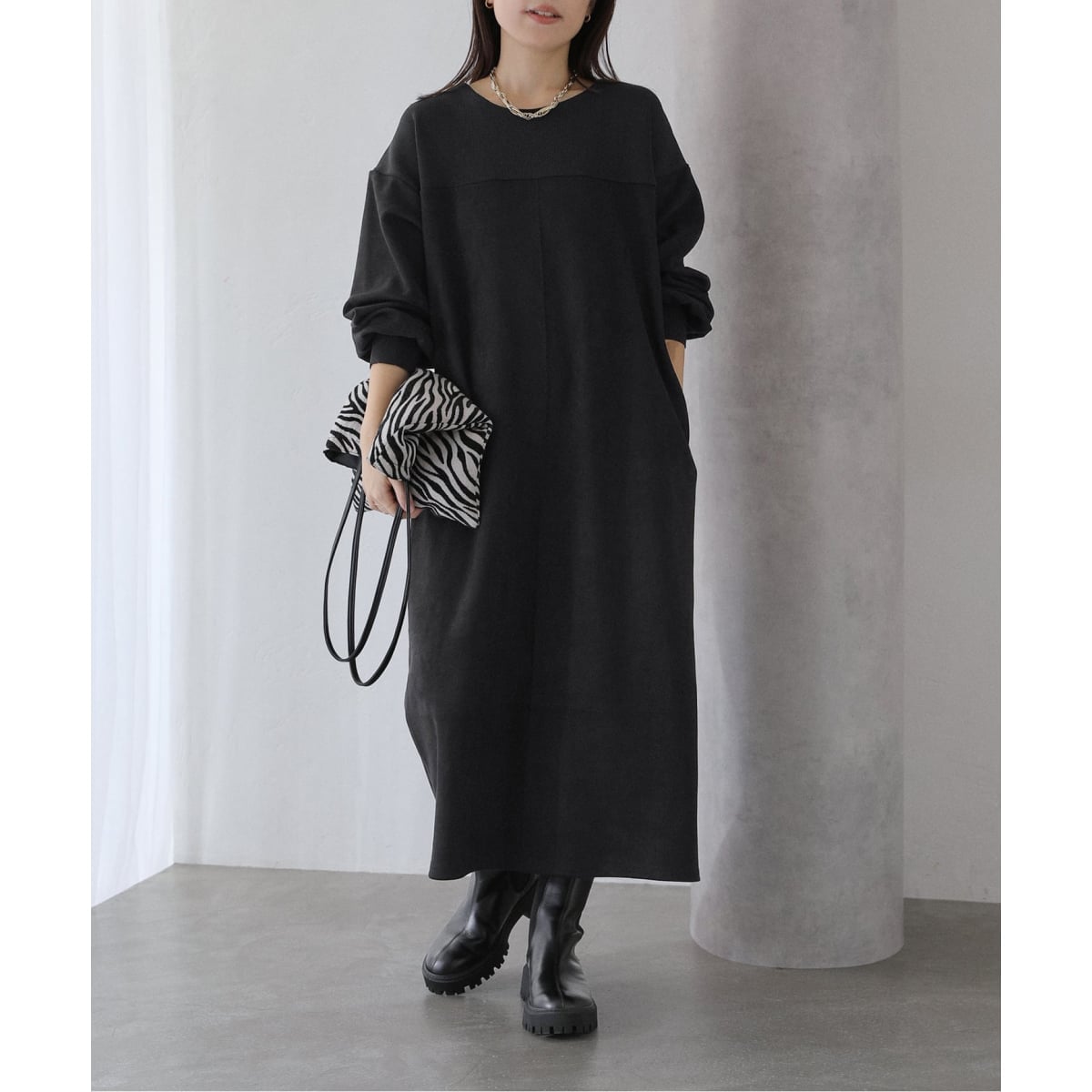 La TOTALITE 配色デシンワンピース 配色デシンワンピース | ラ トータリテ(La TOTALITE) | マルイウェブ