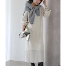 【洗える】2WAYスエードワンピース