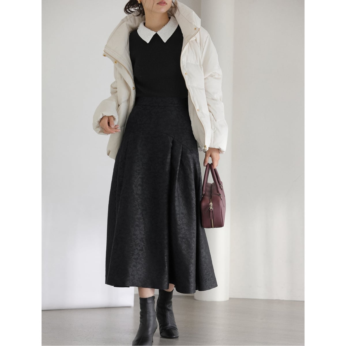 洗える】パイピングシアーフレアスカート | ラ トータリテ(La TOTALITE