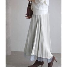 《予約》【洗える】ダブルアコーディオンプリーツスカート