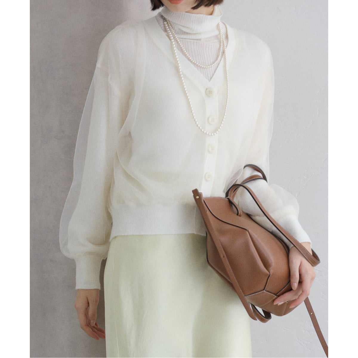 アルパカ混Vネックカーディガン | スピック＆スパン(Spick and Span