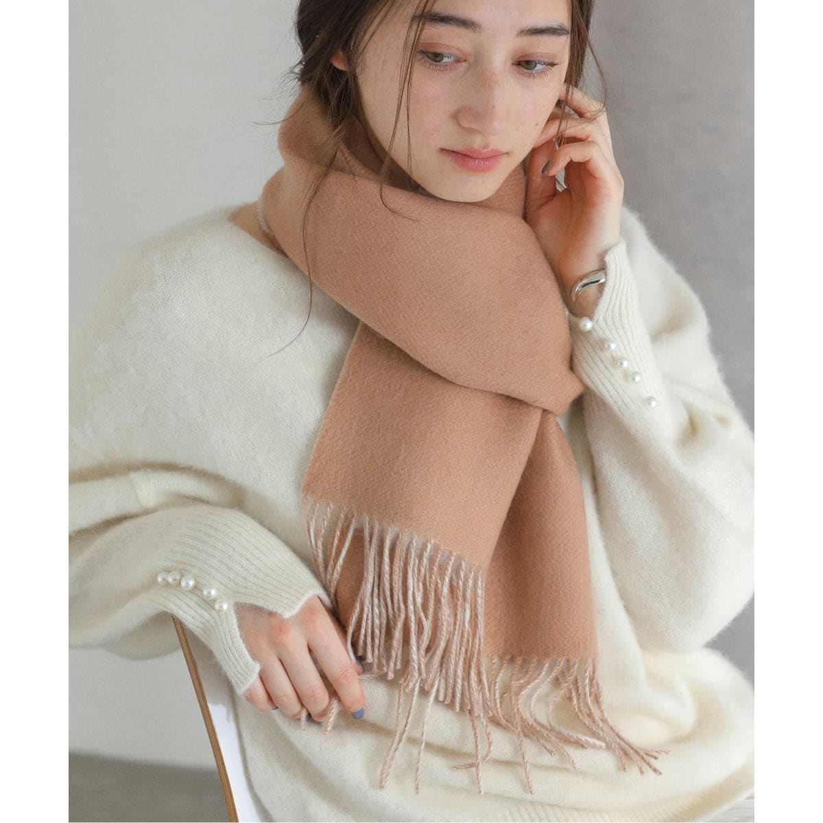 La Totalite カシミヤブレンド Wフェイスマフラー | ラ トータリテ(La