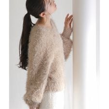 《追加》【洗える】2WAYフェザーニット