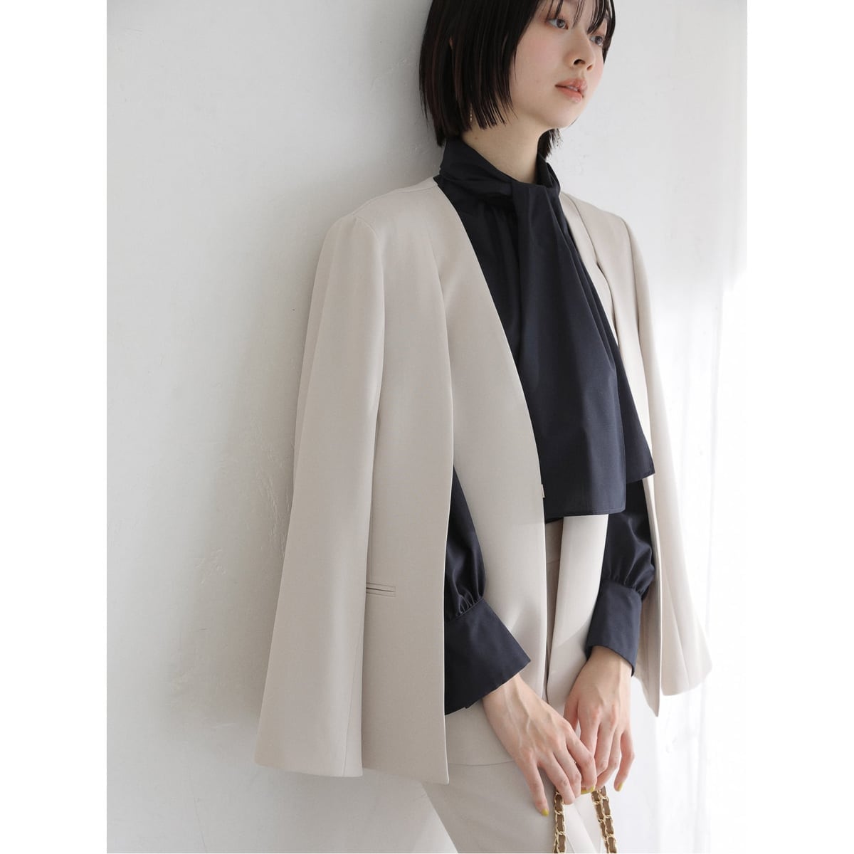 新品未使用　noble ノーブル　ジャケット　ダブルクロスカラーレスジャケット ダブルクロスカラーレスジャケット | ノーブル(Noble) | マルイウェブ