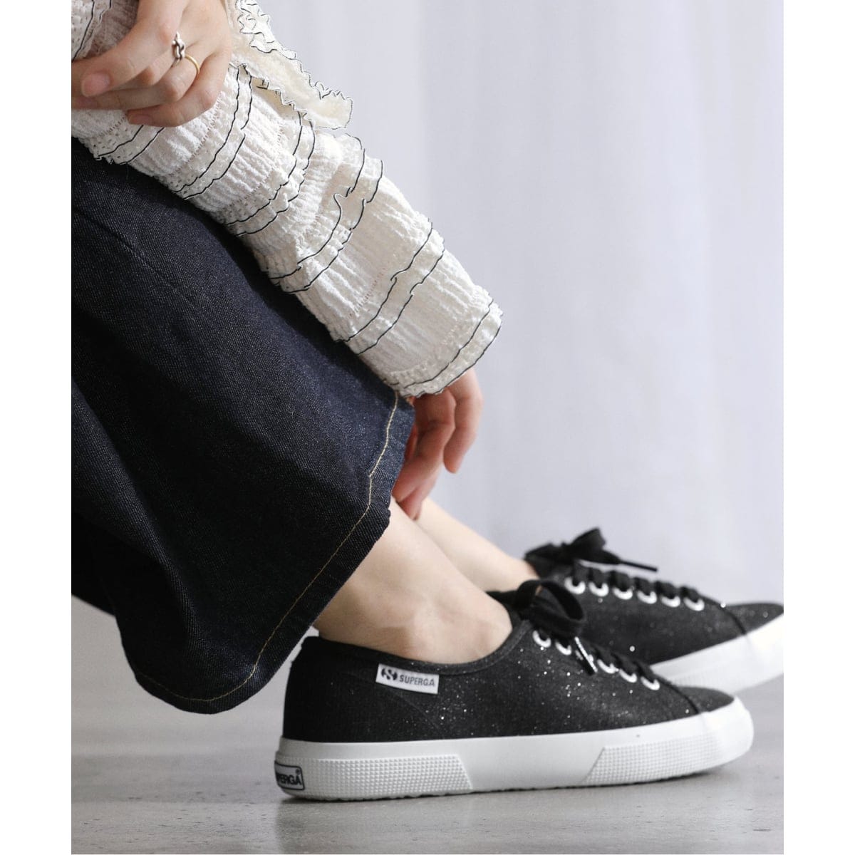 [�}���C]SUPERGA /�X�y���K ERSEY LAME LEGGERA/�� �g�[�^���e�iLa TOTALITE�j �u���b�N