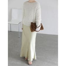 【洗える】サテンマーメイドスカート