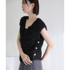 【洗える】チュールペーパーベスト