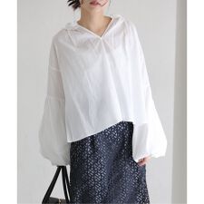 【洗える】袖バルーンブラウス