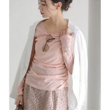 【洗える】ドレープシアーカットソー