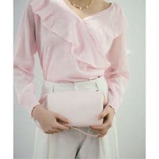 【洗える】フリルニット