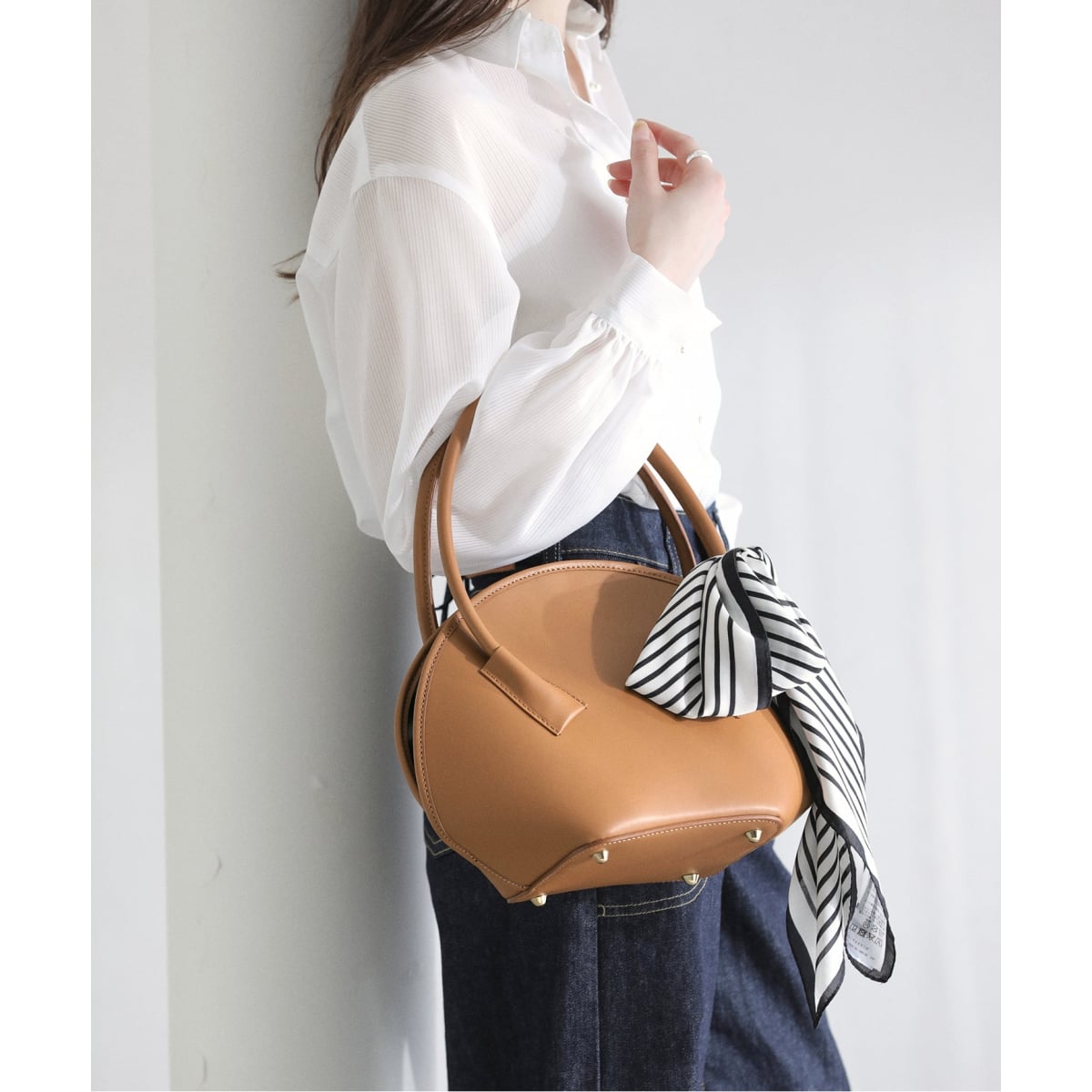 レザーバッグ 革バッグ バッグ M Rose/エンメローズ テープショルダー