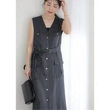 《予約》【洗える】ジレ2WAYワンピース