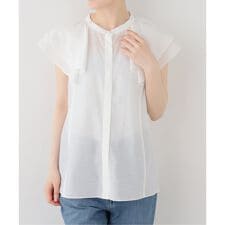 【洗える】ラッフルスリーブシャツ