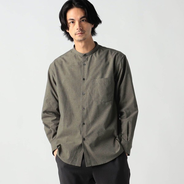 The CLASIK バンドカラーシャツ　ウールシルク The CLASIK バンドカラーシャツ ウールシルク The CLASIK バンドカラー