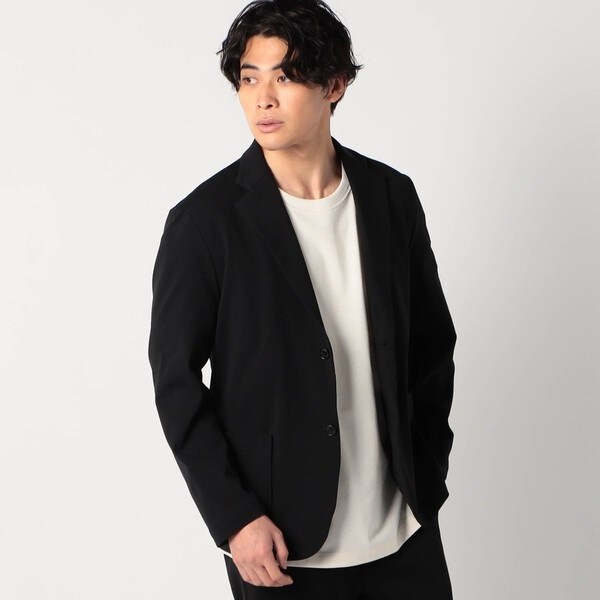 圧縮マイクロカノコテーラードジャケット ジャケット テーラードジャケット 圧縮マイクロカノコノーカラーブルゾン メンズ