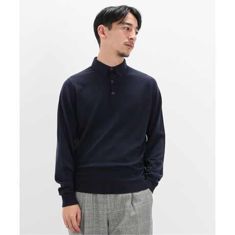 JOHN SMEDLEY / ジョン スメドレー】ロングスリーブ ニット ポロシャツ 