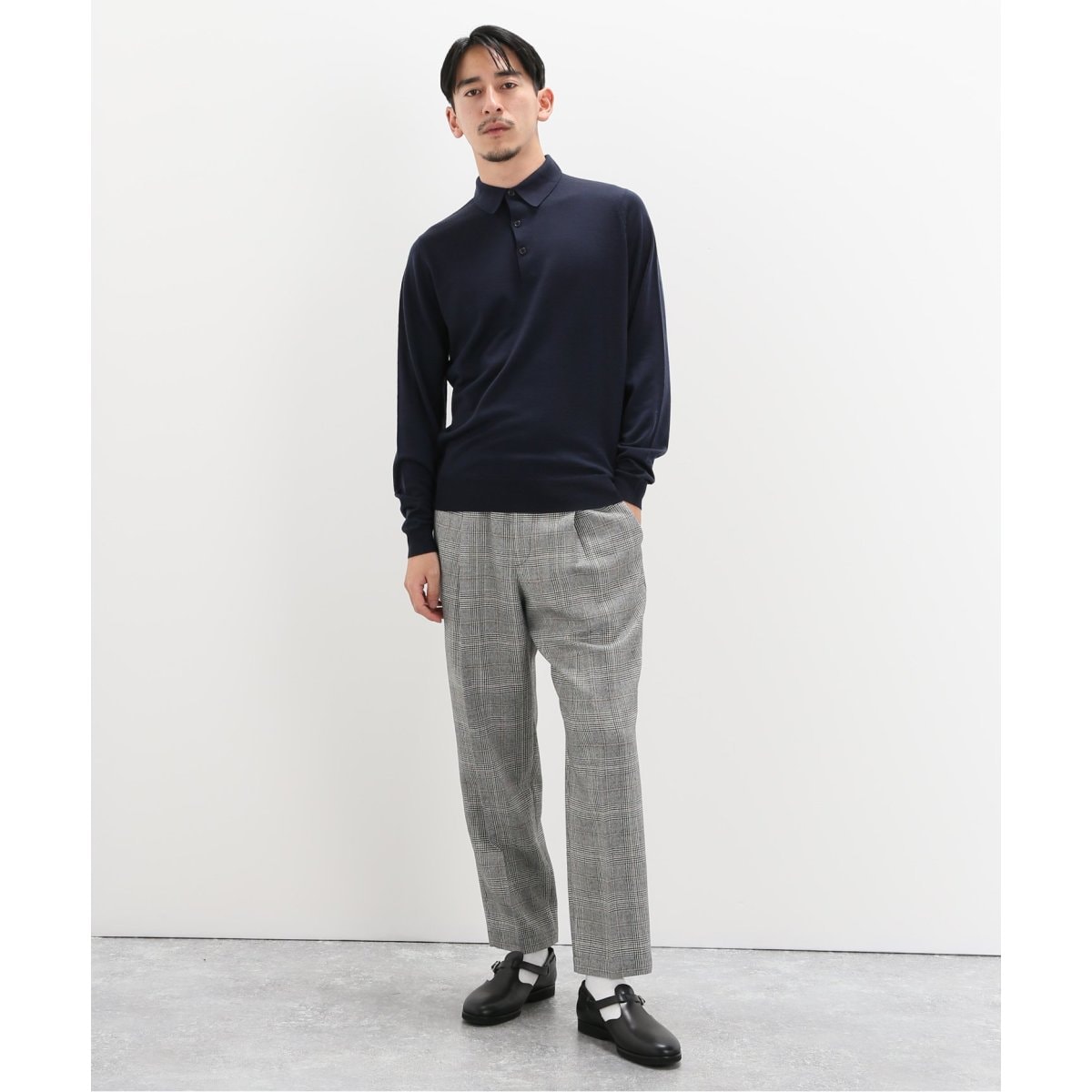 JOHN SMEDLEY / ジョン スメドレー】ロングスリーブ ニット ポロシャツ 