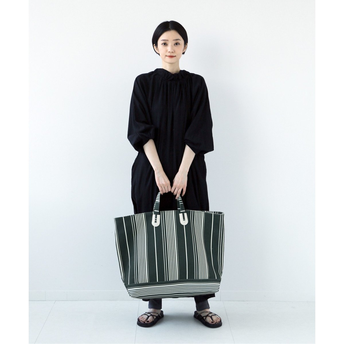 NOMADIS / ノマディス】Arles XL ストライプ トートバッグ