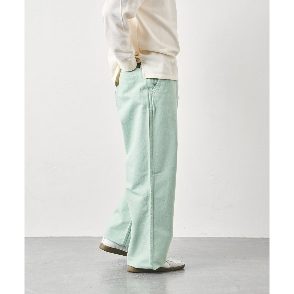 E.TAUTZ / イートウツ】CORE FIELD TROUSERS GREEN DENIM