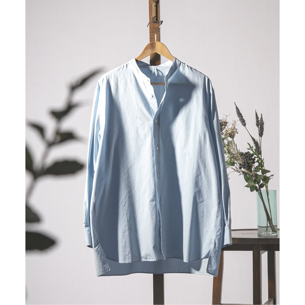 ETS.MATERIAUX / マテリオ】Band collar シャツ | エディフィス