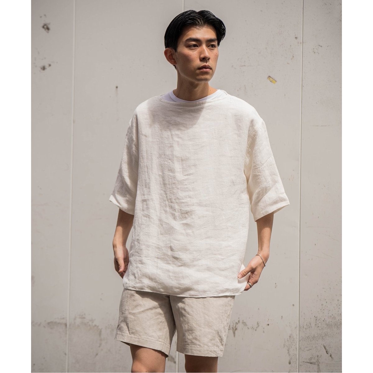 ETS.MATERIAUX / マテリオ】リネン プルオーバーシャツ | エディフィス