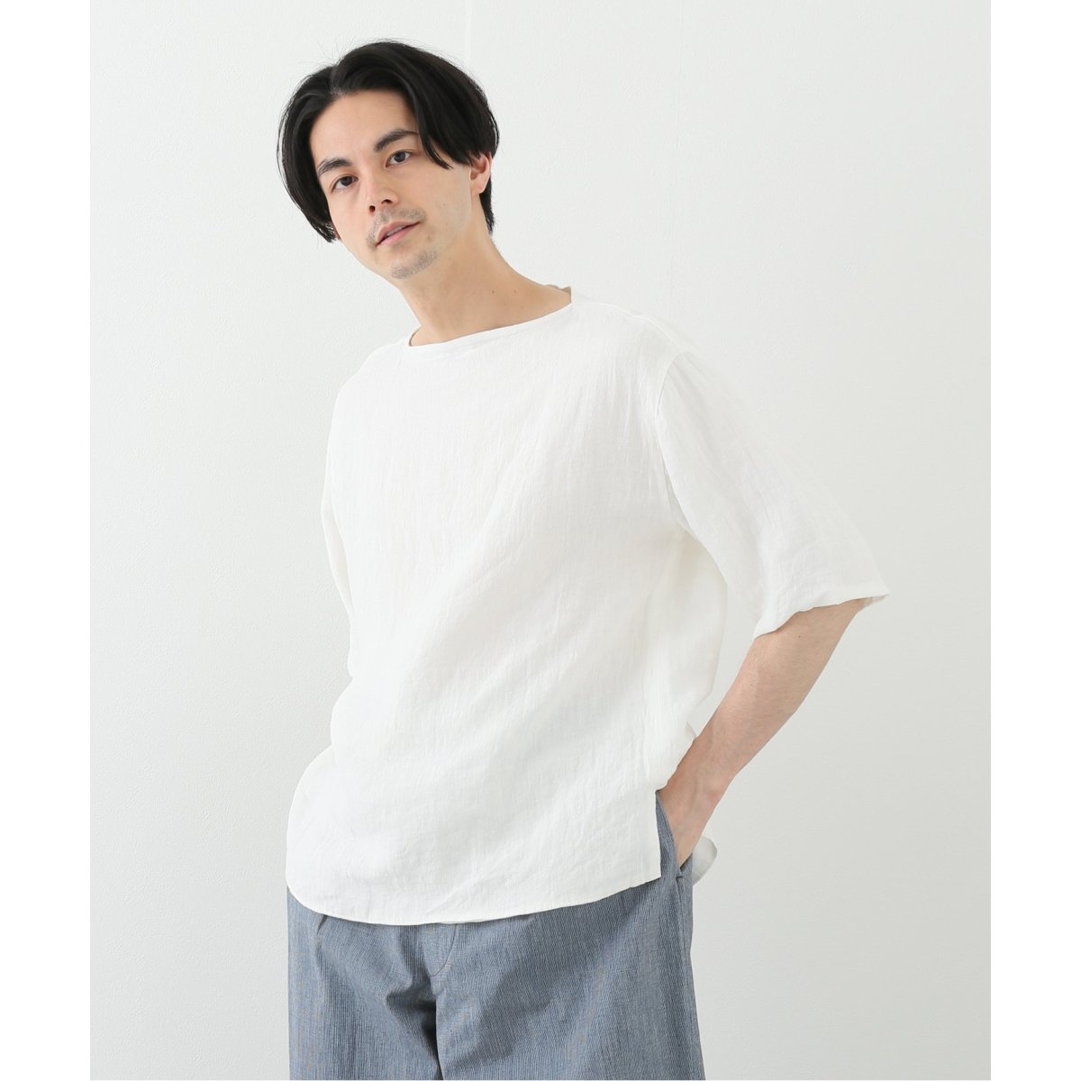 ETS.MATERIAUX / マテリオ】リネン プルオーバーシャツ | エディフィス
