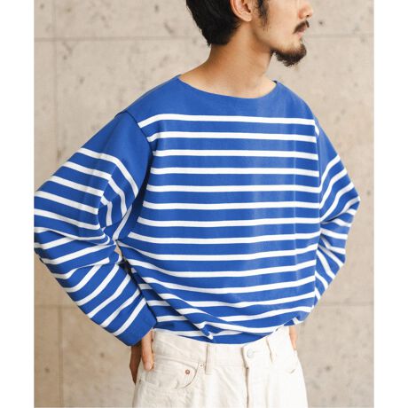 ETS.MATERIAUX / マテリオ】French パネルボーダー バスクシャツ 