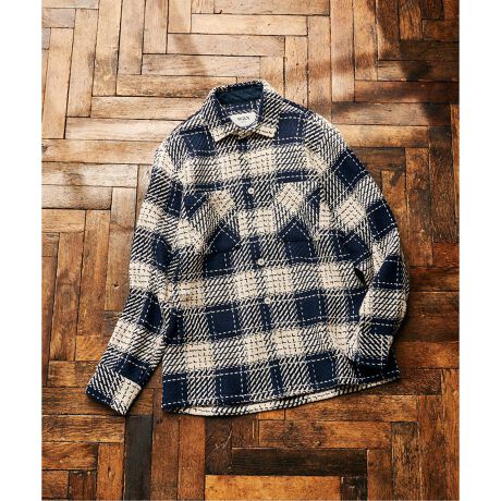 WAX LONDON / ワックスロンドン】バスケットチェックシャツ BLUE/WHITE 