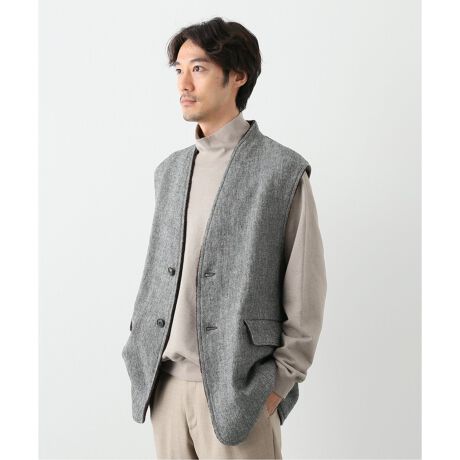 URU / ウル】WOOL CHECK / BELTED VEST | エディフィス(EDIFICE  