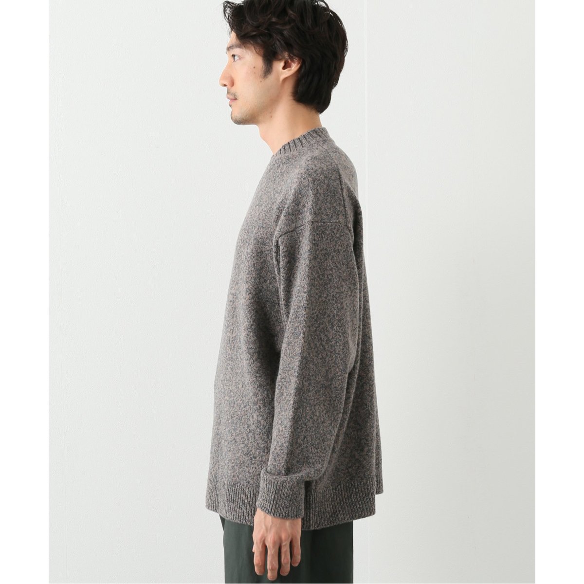 ATON / エイトン】SILTE MOULINE OVERSIZED V/N SWEATER