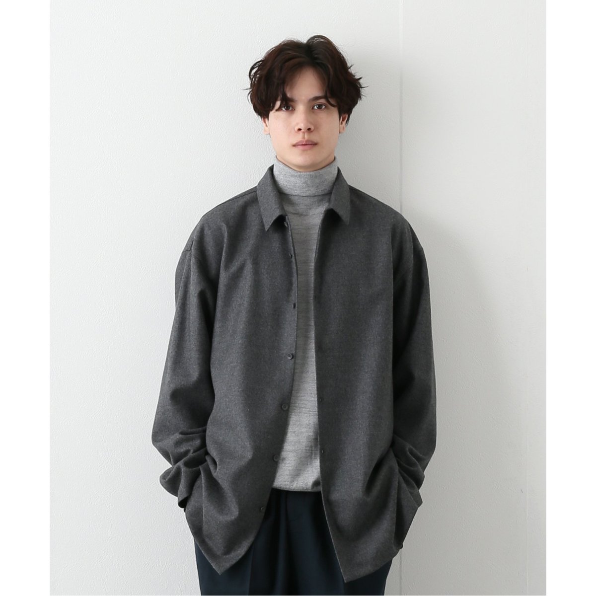 ATON / エイトン】WOOL SAXONY OVERSIZED シャツ | エディフィス