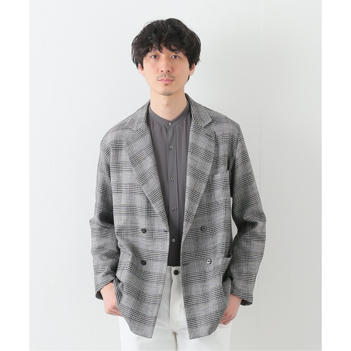 送料無料日本正規品  クラシック　ダブルブレストジャケット ブラック braqueエムズ m's テーラードジャケット