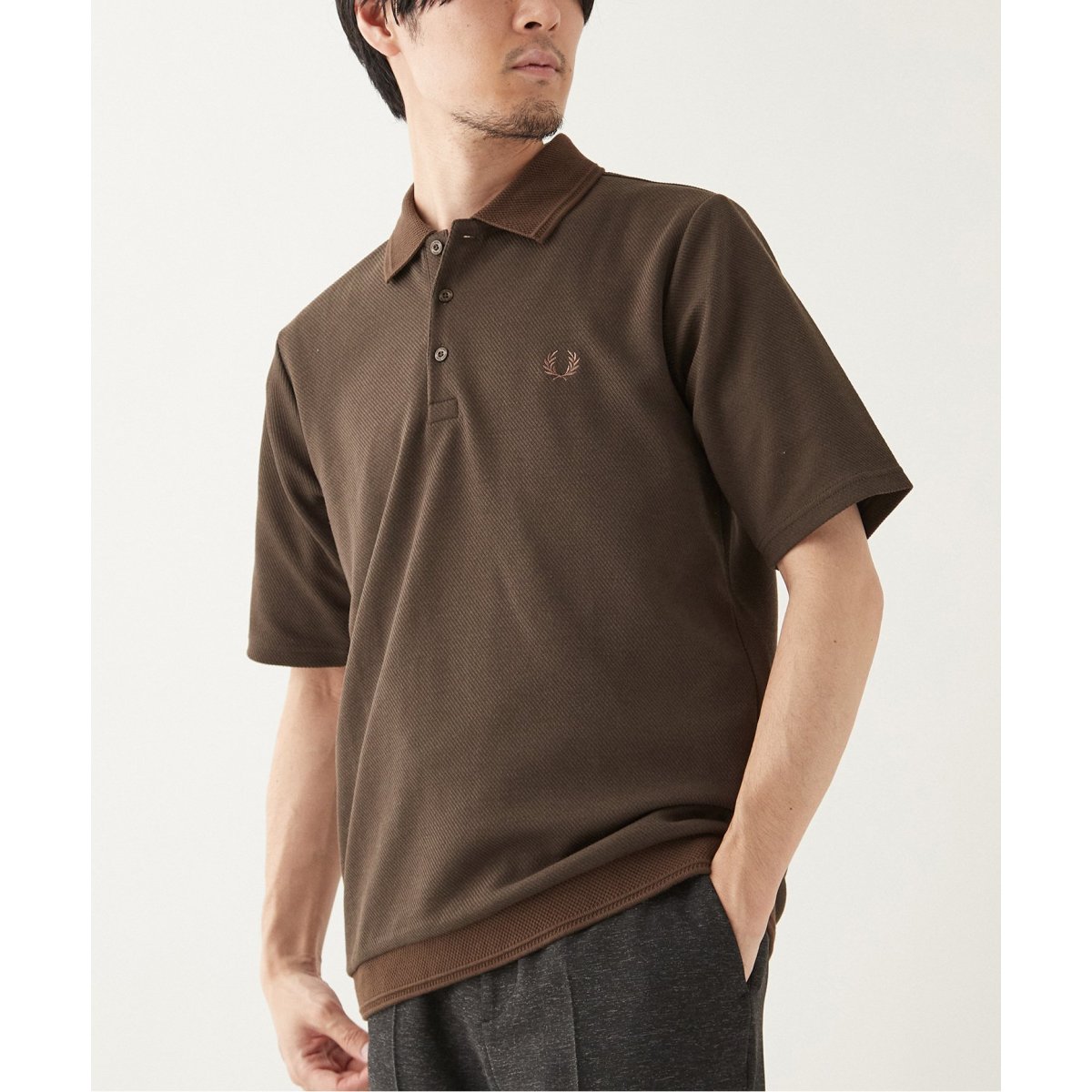 木造 FRED PERRY ポロシャツ SOLOTEX ブラウン M | tatihome.com